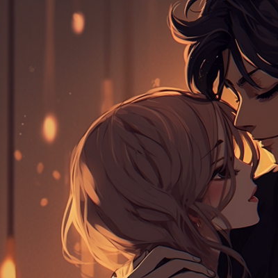 Image For Post | Two characters in a romantic gesture, brilliant lighting and warm colors. aesthetic matching pfp for couples pfp for discord. - [aesthetic matching pfp, aesthetic matching pfp ideas](https://hero.page/pfp/aesthetic-matching-pfp-aesthetic-matching-pfp-ideas)
