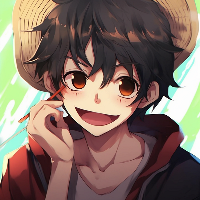 Image For Post | Close up of Luffy’s facial scar, distinctive characteristic and keen details. classic anime male pfp pfp for discord. - [Anime Male PFP Collections](https://hero.page/pfp/anime-male-pfp-collections)