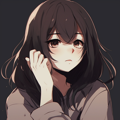 Image For Post | An anime girl looking pensive, muted tones and simple lines. depressed anime girl pfp avatar pfp for discord. - [depressed anime girl pfp](https://hero.page/pfp/depressed-anime-girl-pfp)