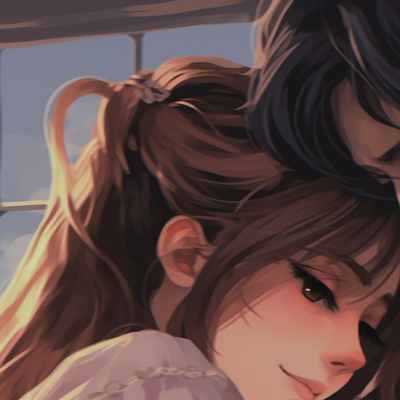 Image For Post | Two characters, high complexity in facial features, exchanging loving looks. beautiful match pfp for couples pfp for discord. - [match pfp for couples, aesthetic matching pfp ideas](https://hero.page/pfp/match-pfp-for-couples-aesthetic-matching-pfp-ideas)