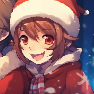 Image For Post | Two characters under mistletoe, close up angles, with sparkling eyes and a romantic atmosphere. christmas matching pfp for festive pfp for discord. - [christmas matching pfp, aesthetic matching pfp ideas](https://hero.page/pfp/christmas-matching-pfp-aesthetic-matching-pfp-ideas)