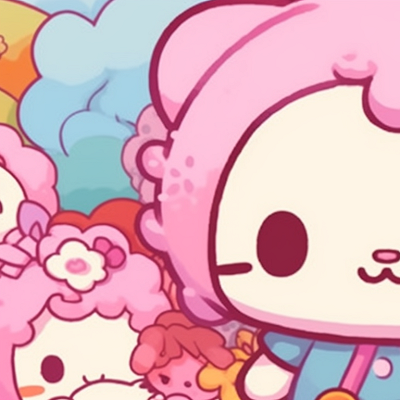 Image For Post | Sanrio characters under a rainbow, bold lines and bright colors. sanrio expressive matching pfp pfp for discord. - [sanrio matching pfp, aesthetic matching pfp ideas](https://hero.page/pfp/sanrio-matching-pfp-aesthetic-matching-pfp-ideas)