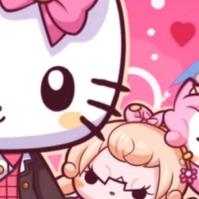 Image For Post | Hello Kitty characters in Wonderland-themed outfits, vivid colors. hello kitty matching pfp designs pfp for discord. - [matching pfp hello kitty, aesthetic matching pfp ideas](https://hero.page/pfp/matching-pfp-hello-kitty-aesthetic-matching-pfp-ideas)