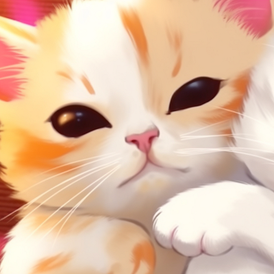 Image For Post | Two glowing anime cats, sparkling eyes and neon colors, staring at each other. cool matching pfp cat designs pfp for discord. - [matching pfp cat, aesthetic matching pfp ideas](https://hero.page/pfp/matching-pfp-cat-aesthetic-matching-pfp-ideas)