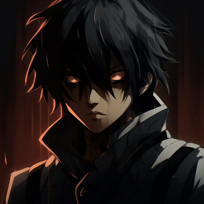 Image For Post | A My Hero Academia profile picture with dark theme and laden with shadows. anime black pfp aesthetics pfp for discord. - [Anime Black PFP](https://hero.page/pfp/anime-black-pfp)