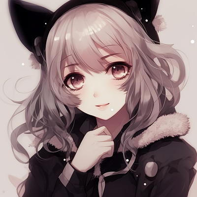 Image For Post | Detailed look on goth-inspired clothes on Neko Girl, lace details and deep black color. most shared egirl pfp anime pfp for discord. - [Best Egirl Pfp Anime Suggestions](https://hero.page/pfp/best-egirl-pfp-anime-suggestions)