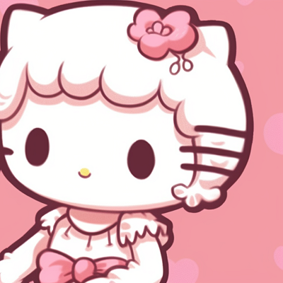 Image For Post | Two characters, pastel pink and white palette, dressed up as Hello Kitty. hello kitty inspired matching wallpaper pfp for discord. - [hello kitty matching pfp, aesthetic matching pfp ideas](https://hero.page/pfp/hello-kitty-matching-pfp-aesthetic-matching-pfp-ideas)