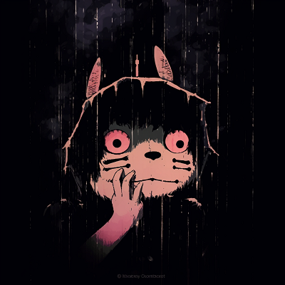 Image For Post | Detailed sketch of Totoro in distressing style, grunge elements and monochrome colors. anime inspired grunge aesthetic pfp pfp for discord. - [All about grunge aesthetic pfp](https://hero.page/pfp/all-about-grunge-aesthetic-pfp)