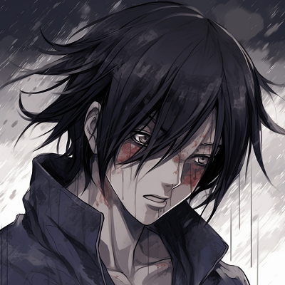 Image For Post | Close-up image of Sasuke, with an emphasis on his tearful eyes and the fine detail in his hair. popular depressed anime characters pfp pfp for discord. - [Anime Depressed PFP Collection](https://hero.page/pfp/anime-depressed-pfp-collection)
