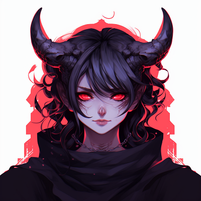 Image For Post | A detailed close-up of a demon girl, showing striking red eyes and sharp teeth, with high contrast and bold lines. female demon anime pfp pfp for discord. - [Demon Anime PFP](https://hero.page/pfp/demon-anime-pfp)