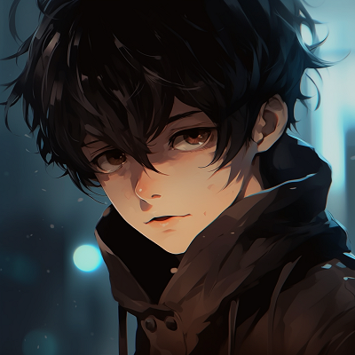 Image For Post | An engaging portrait of Anime boy with eyes emitting an intense, radiant glow, a striking feature in the otherwise moody color palette. unique anime boy pfp aesthetic pfp for discord. - [Anime Boy PFP Aesthetic Selection](https://hero.page/pfp/anime-boy-pfp-aesthetic-selection)