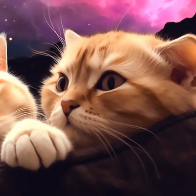 Image For Post | Two cats, warm sunset background, looking at the viewer with bright smiles. creative vision: unique matching cat pfp pfp for discord. - [matching cat pfp, aesthetic matching pfp ideas](https://hero.page/pfp/matching-cat-pfp-aesthetic-matching-pfp-ideas)