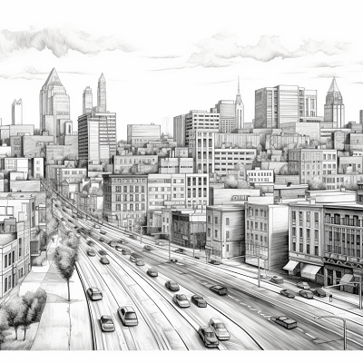 Image For Post Hand drawn Cityscape Monumental Emphasis - Wallpaper