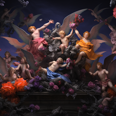 Image For Post | A beautiful rendition of classic Renaissance masterpiece featuring angels and cherubs; intricate details and elaborate compositions. desktop, phone, HD & HQ free wallpaper, free to download - [Cool Art Wallpaper ](https://hero.page/wallpapers/cool-art-wallpaper-unique-4k-wallpapers-and-hd-art-designs)