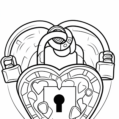Image For Post Unlock My Heart Key Themes - Printable Coloring Page