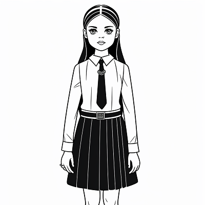 Image For Post Wednesday Addams   A Commemorative Sketch - Wallpaper