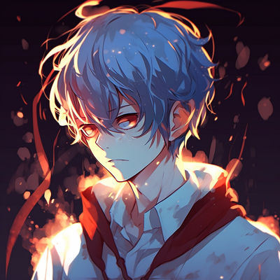 Image For Post | Half-face close-up of Todoroki, highly detailed with polarization between his ice and fire sides. anime boy pfp themes anime pfp - [Anime Boy PFP Art](https://hero.page/pfp/anime-boy-pfp-art)