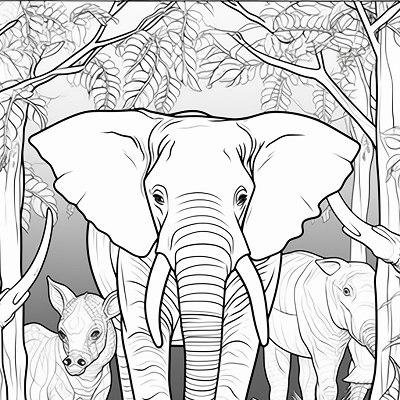 Image For Post Wildlife Wonders Forest Inhabitants - Printable Coloring Page