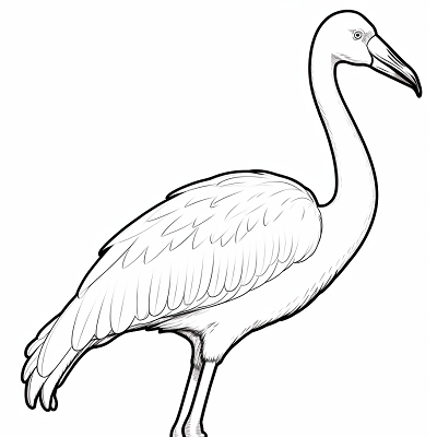 Image For Post Bird Coloring Series Vibrant Flamingo - Printable Coloring Page