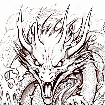 Image For Post | A dragon bringing forth a blaze; encapsulated with intricate patterns.printable coloring page, black and white, free download - [Dragon Coloring Page ](https://hero.page/coloring/dragon-coloring-page-printable-and-creative-designs)