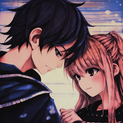 Image For Post Natsu and Lucy's Smiling Eyes - adorable anime couples matching pfp