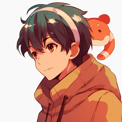 Image For Post Anime Boy in Scarf - anime 3 matching pfp for boys