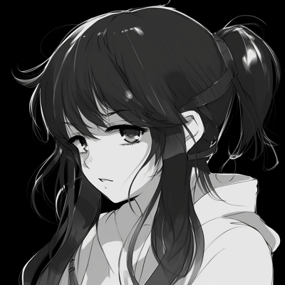 Image For Post | Close-up shot of a cute anime girl, expressive eyes and monochrome hues. kawaii anime black and white pfp - [anime black and white pfp collection](https://hero.page/pfp/anime-black-and-white-pfp-collection)