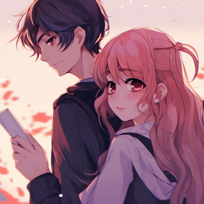 Image For Post | Anime couple in a warm embrace, presenting rich color palette and dynamic positioning. romantic couple anime pfp - [Couple Anime PFP Themes](https://hero.page/pfp/couple-anime-pfp-themes)