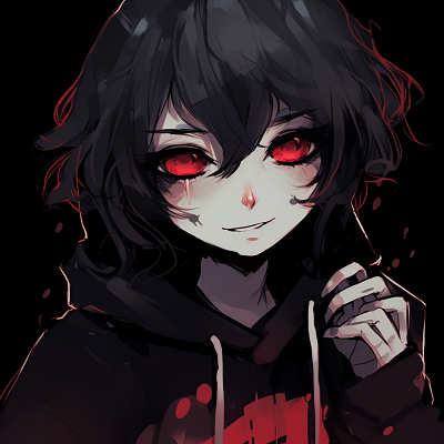 Image For Post | Anime girl with gothic emo clothing, saturated colors and strong contrast. iconic emo pfp anime - [Emo Pfp Anime Gallery](https://hero.page/pfp/emo-pfp-anime-gallery)