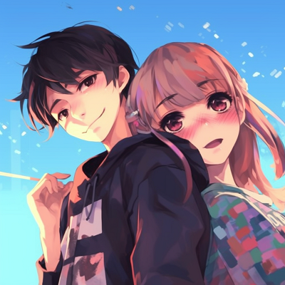 Image For Post | A fun, love-filled anime profile picture showing an animated exchange between the couple, contrasting colors and dynamic lines. adorable couple anime pfp - [Couple Anime PFP Themes](https://hero.page/pfp/couple-anime-pfp-themes)