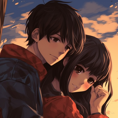 Image For Post | Intimate portrait of Eren and Mikasa, highlighting fine lines and facial details. curated collection of distinctive matching anime pfp for couples - [Boosted Selection of Matching Anime PFP for Couples](https://hero.page/pfp/boosted-selection-of-matching-anime-pfp-for-couples)