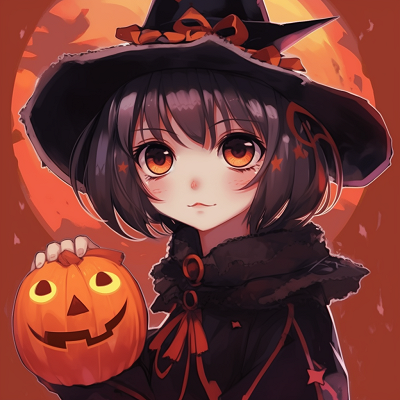 Image For Post Cute Halloween Witch Anime Art - adorable halloween anime pfp
