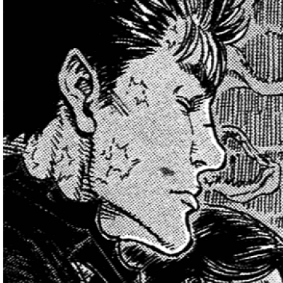 Image For Post | Aesthetic anime & manga PFP for discord, Berserk, Girl of the Roaring Torrent - 312, Page 8, Chapter 312. 1:1 square ratio. Aesthetic pfps dark, color & black and white. - [Anime Manga PFPs Berserk, Chapters 292](https://hero.page/pfp/anime-manga-pfps-berserk-chapters-292-341-aesthetic-pfps)