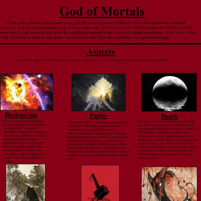 Image For Post God of Mortals CYOA by /tg/