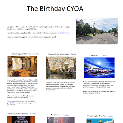 Image For Post The Birthday CYOA