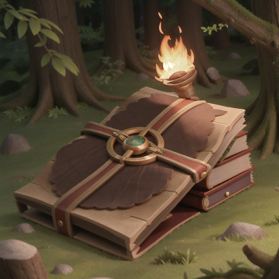 Image For Post Anime, treasure, spell book, forest, anger, tsunami, HD, 4K, AI Generated Art