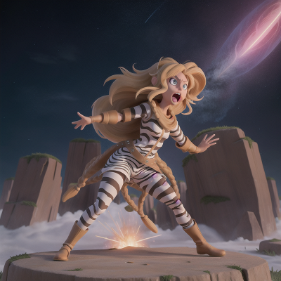 Image For Post Anime, force field, zebra, anger, stars, teleportation device, HD, 4K, AI Generated Art
