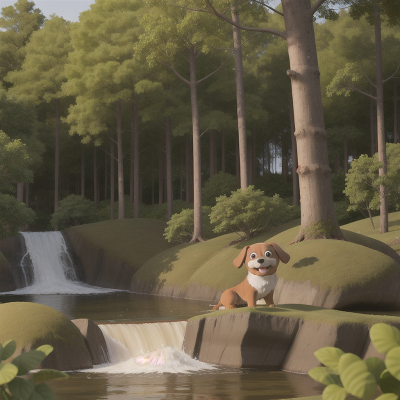 Image For Post Anime, dog, tsunami, forest, park, school, HD, 4K, AI Generated Art