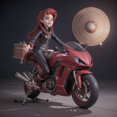 Image For Post Anime, space station, motorcycle, vampire's coffin, violin, musician, HD, 4K, AI Generated Art