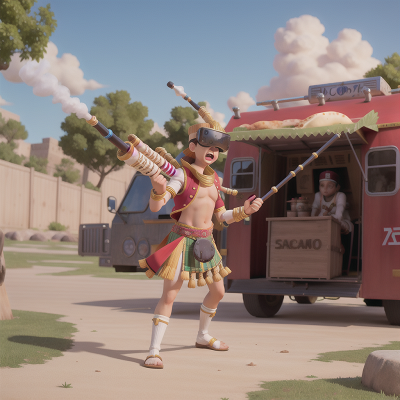 Image For Post Anime, pharaoh, bagpipes, virtual reality, anger, taco truck, HD, 4K, AI Generated Art