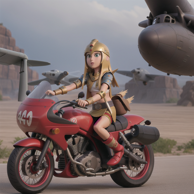 Image For Post Anime, fog, motorcycle, tribal warriors, airplane, pharaoh, HD, 4K, AI Generated Art