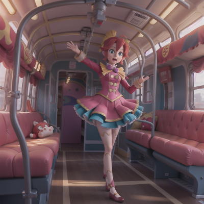 Image For Post Anime, circus, villain, bus, helicopter, fairy, HD, 4K, AI Generated Art