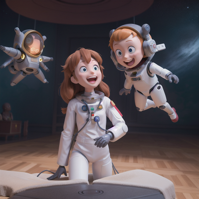 Image For Post Anime, astronaut, artificial intelligence, rainbow, haunted mansion, laughter, HD, 4K, AI Generated Art