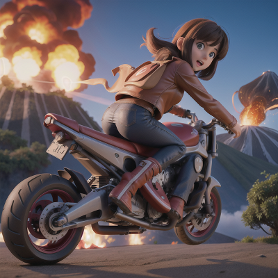 Image For Post Anime, romance, motorcycle, volcano, jumping, detective, HD, 4K, AI Generated Art