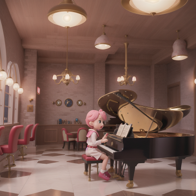 Image For Post Anime, magic wand, spaceship, ice cream parlor, piano, book, HD, 4K, AI Generated Art