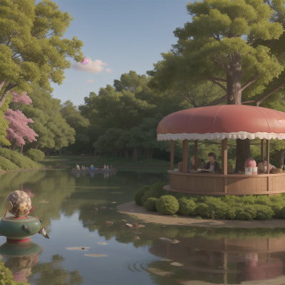 Image For Post Anime, park, ice cream parlor, swamp, museum, island, HD, 4K, AI Generated Art