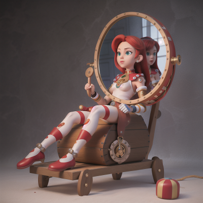 Image For Post Anime, cyborg, circus, enchanted mirror, sled, drum, HD, 4K, AI Generated Art