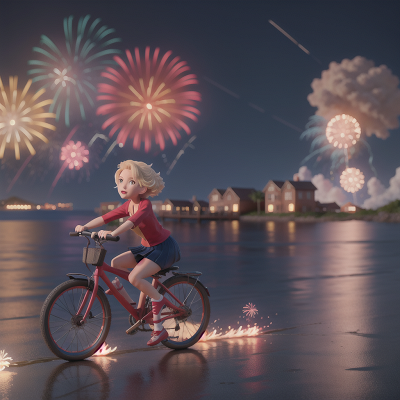Image For Post Anime, bicycle, storm, island, teacher, fireworks, HD, 4K, AI Generated Art