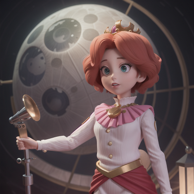 Image For Post Anime, queen, moonlight, telescope, musician, earthquake, HD, 4K, AI Generated Art