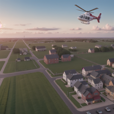Image For Post Anime, helicopter, wind, city, police officer, farm, HD, 4K, AI Generated Art